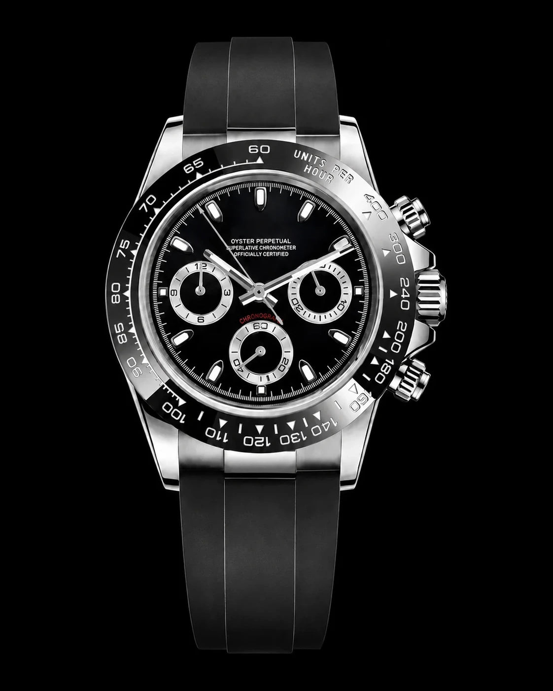 Daytona - Black & Silver Oysterflex