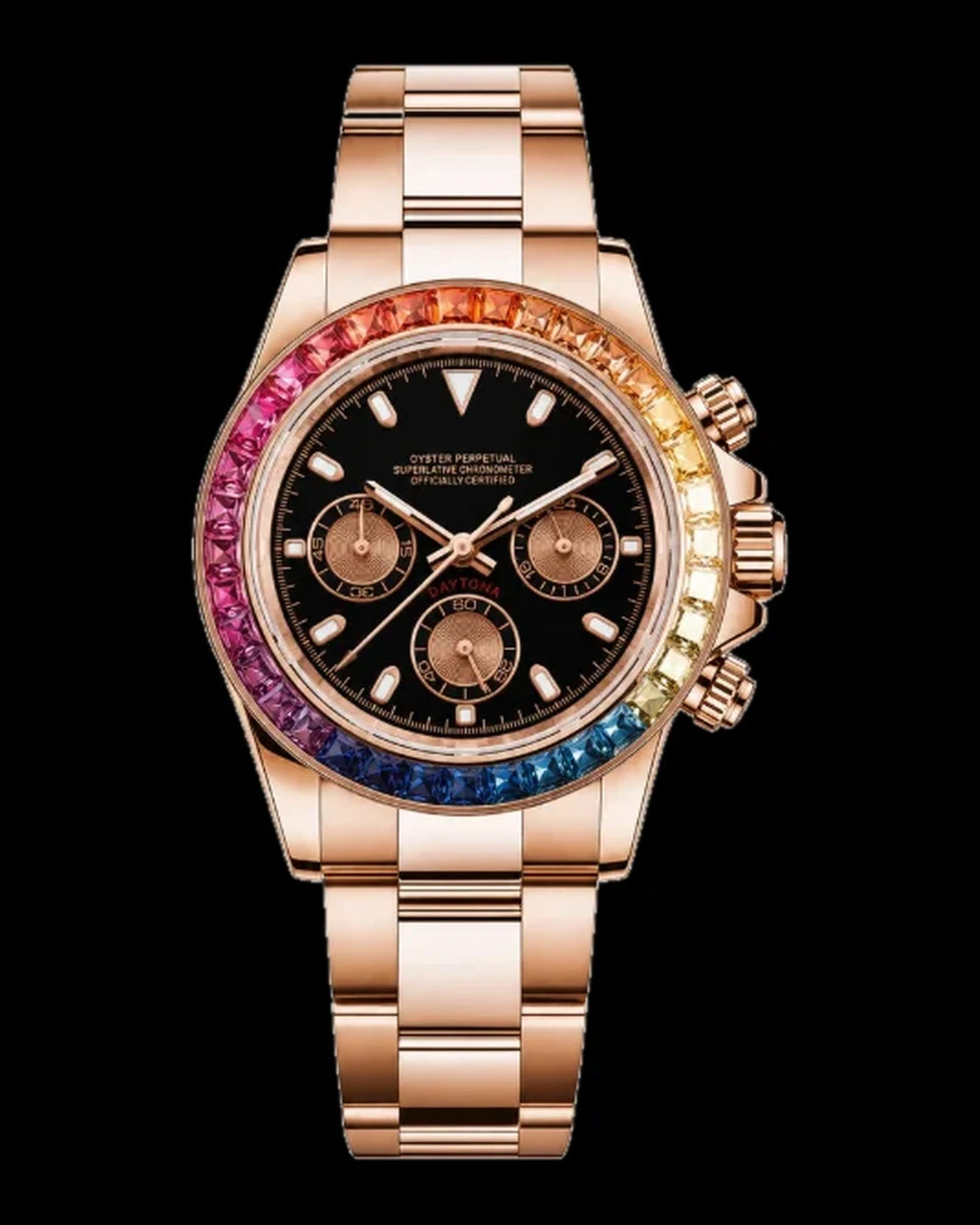 Daytona - Rose Gold Rainbow