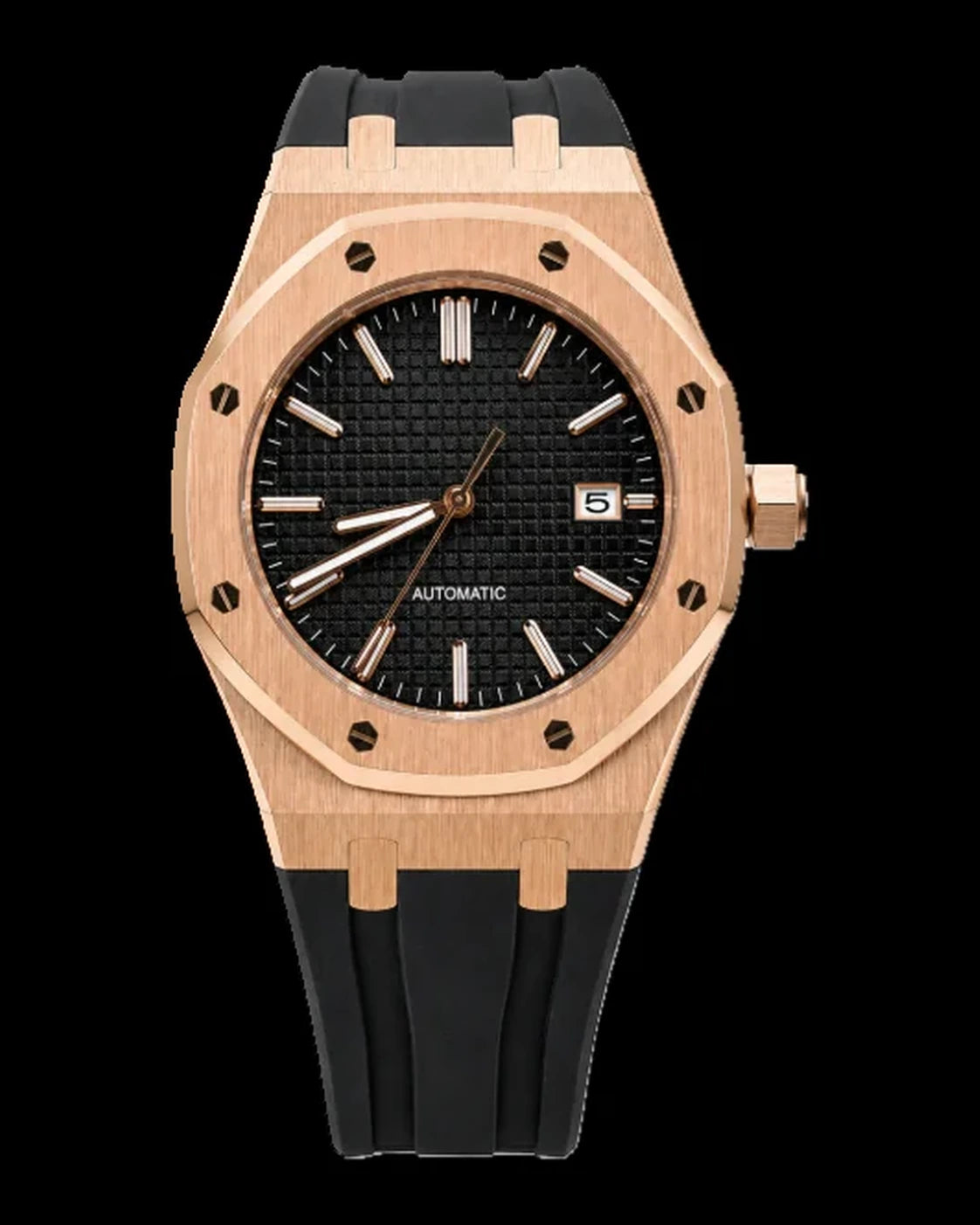 Royal Oak - Rose Gold & Black Oysterflex